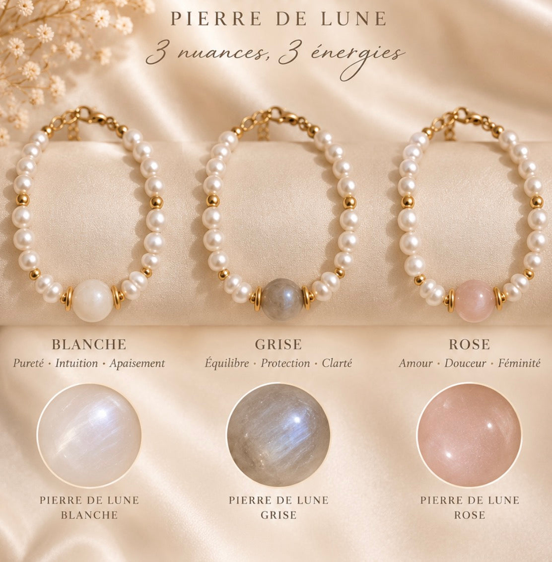 SELENA (pierre de lune)￼